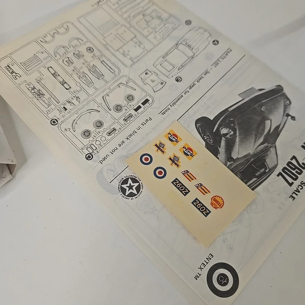 Vintage 1/24 ENTEX DATSUN 260Z No. 9008D NEW Open Box 1970s‎